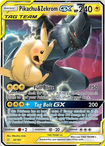 Pikachu and Zekrom-GX Team Up, Classic Collection reprint